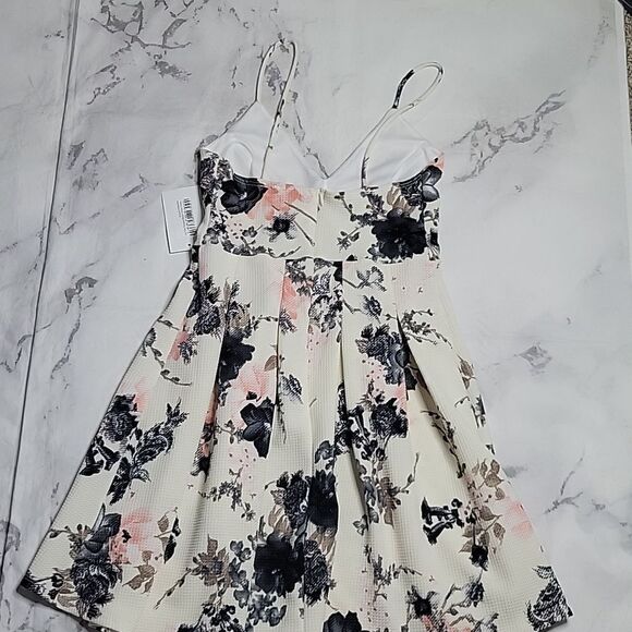 Pink Lily As the Flowers Bloom Pink/Black/White Floral dress - Picture 5 of 6